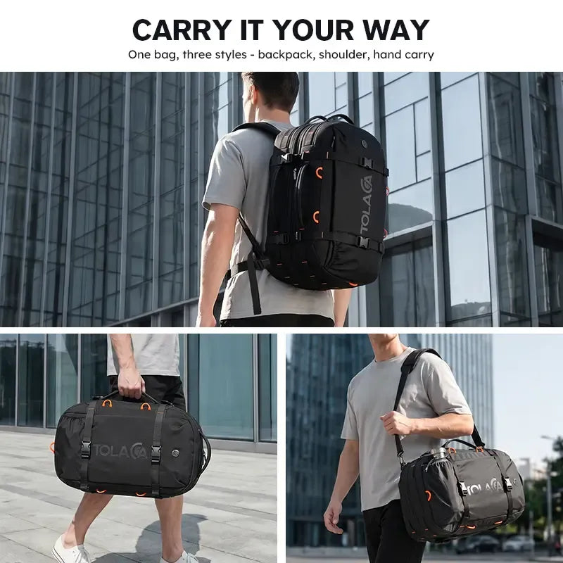 Carry-On Travel Backpack – 40L-50L, TSA-Friendly, Fits 16" Laptop